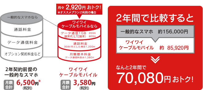 月間3,920円おトク