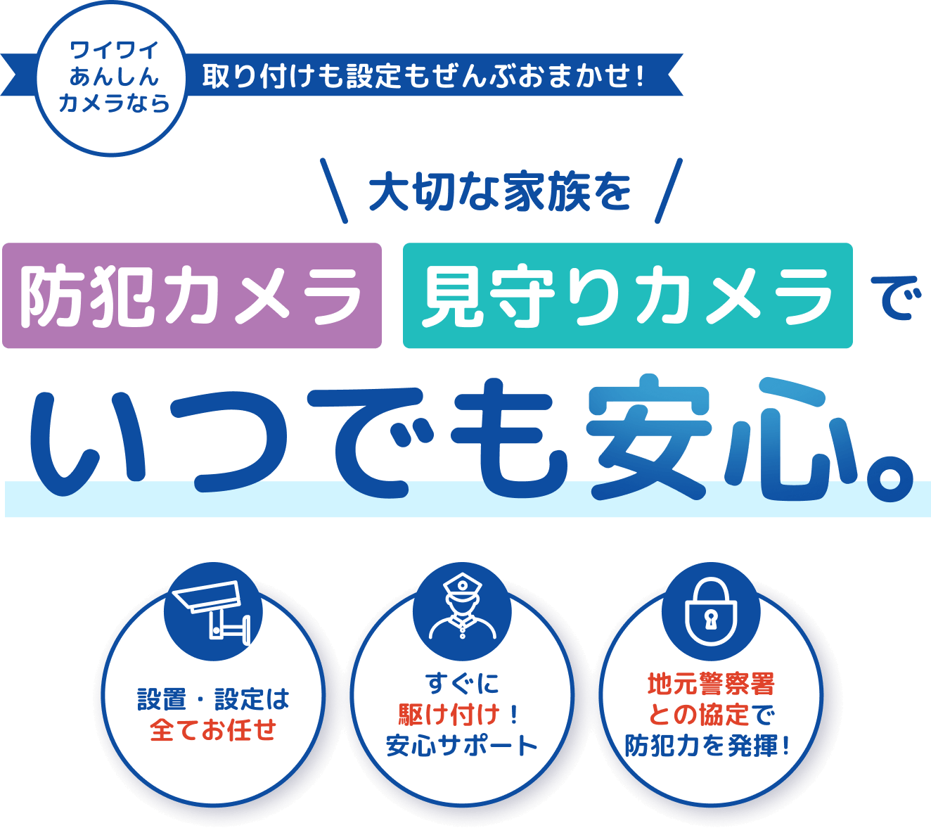 大切な家族を防犯カメラ・見守りカメラでいつでも安心。