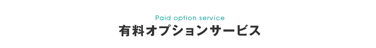 Paid option service 有料オプションサービス