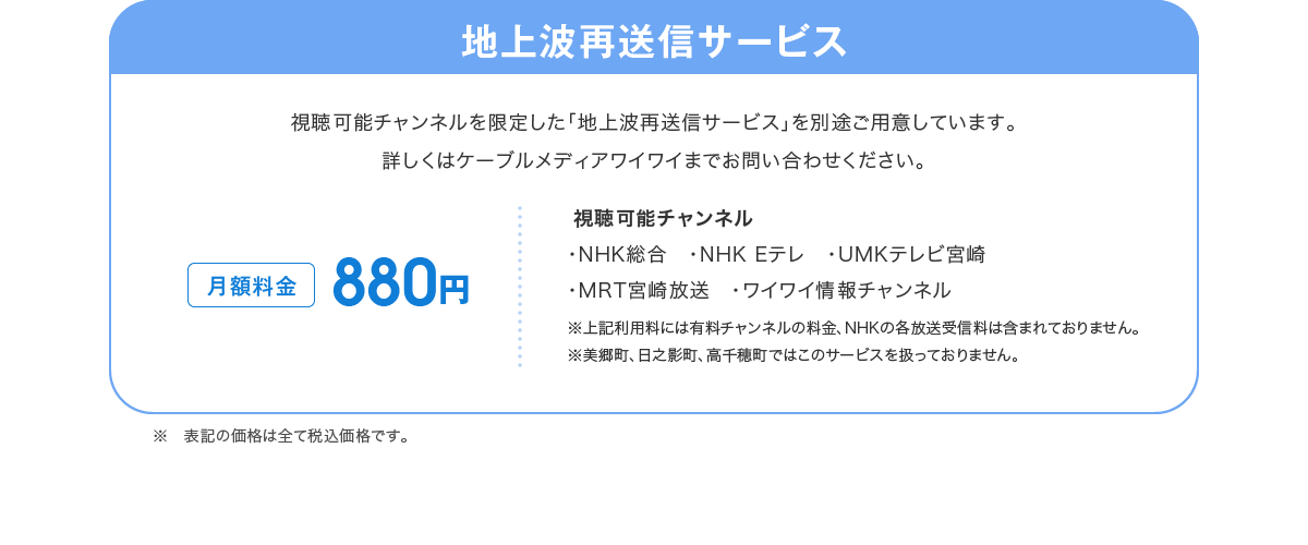 地上波再送信サービス